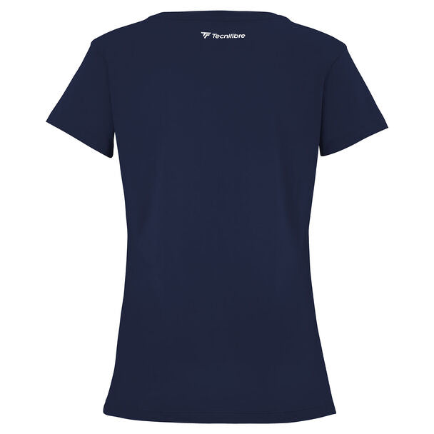 Tecnifibre Women's Club Cotton Tee Tennis T-Shirt Navy
