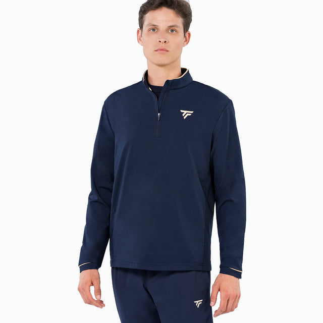 Bluza tenisowa Tecnifibre Thermo Zip granatowa
