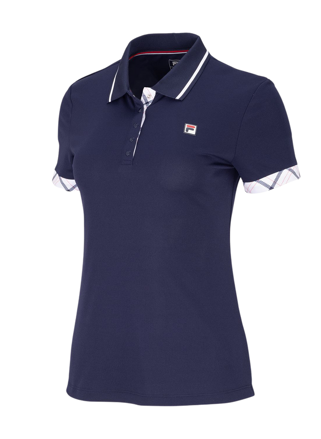 Koszulka tenisowa Fila Polo Zea granatowa