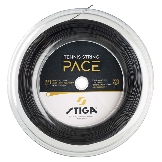 Naciąg tenisowy Stiga Tennis String Pace grafitowy szpula 220m
