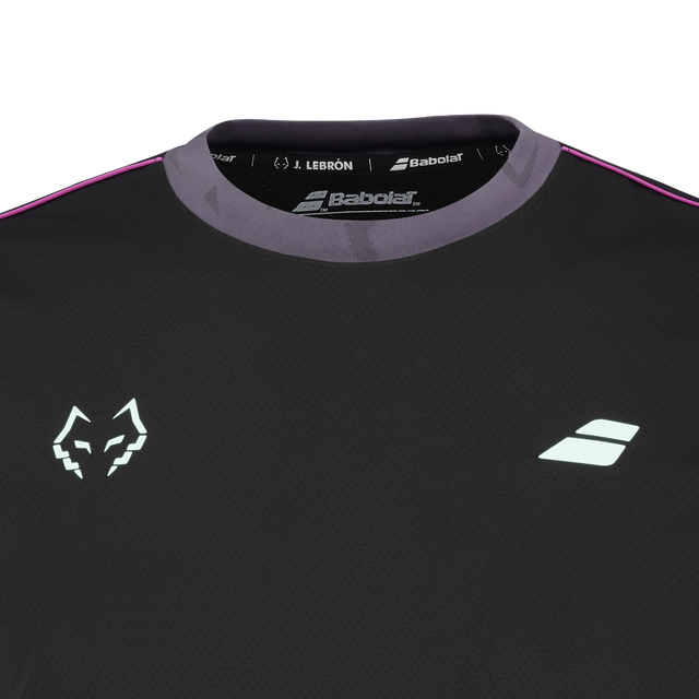 Koszulka do padla Babolat Crew Neck Tee J. Lebron czarna