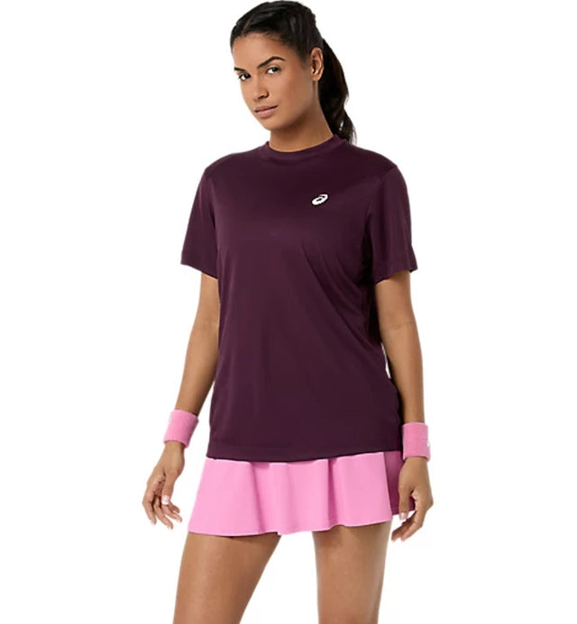 Koszulka tenisowa Asics Court SS Top damska bordowa