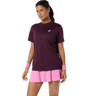 Koszulka tenisowa Asics Court SS Top damska bordowa