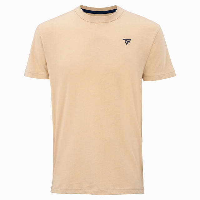 Koszulka tenisowa Tecnifibre Graphic Tee piaskowa