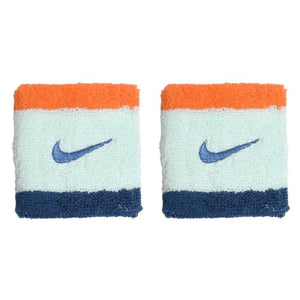 Frotki tenisowe Nike Swoosh Wristbands miętowo-pomarańczowe