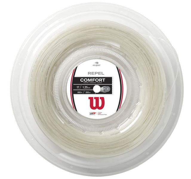 Naciąg tenisowy Wilson Repel biały 12m ze szpuli