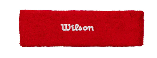 Frotka tenisowa na głowę Wilson Headband czerwona
