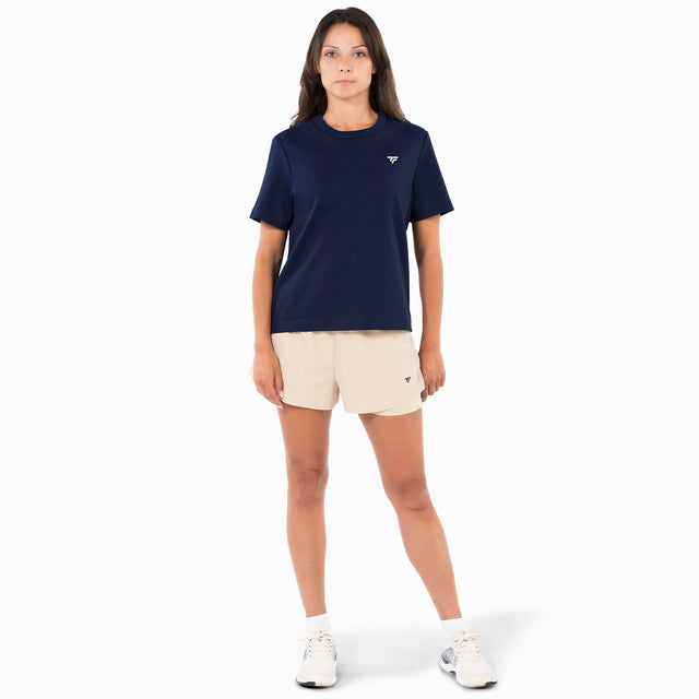 Koszulka tenisowa damska Tecnifibre Graphic Tee Marine 2026 granatowa