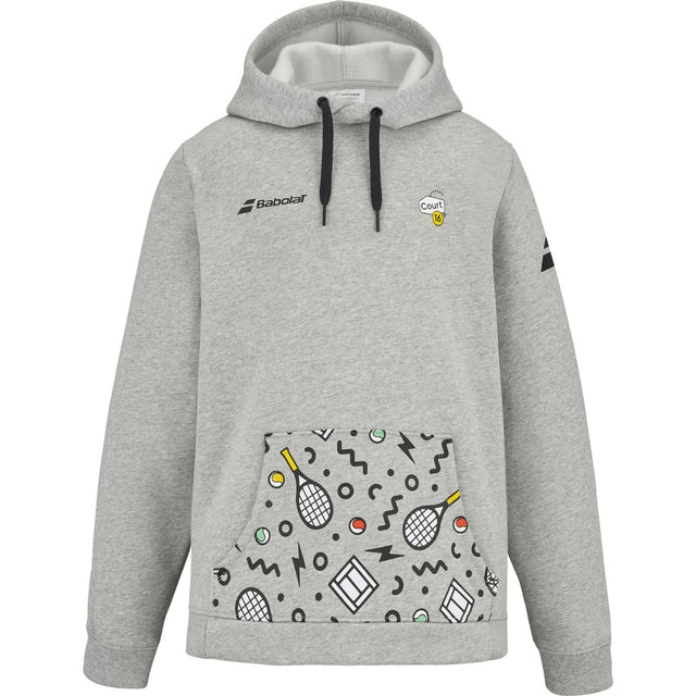 Babolat Exercise Hood Sweat Club 16 Junior Tennis Hoodie Gray