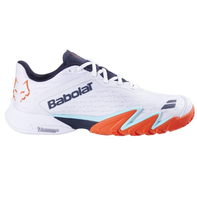 Buty do padla Babolat Premura 3 Lebron biało-pomarańczowe