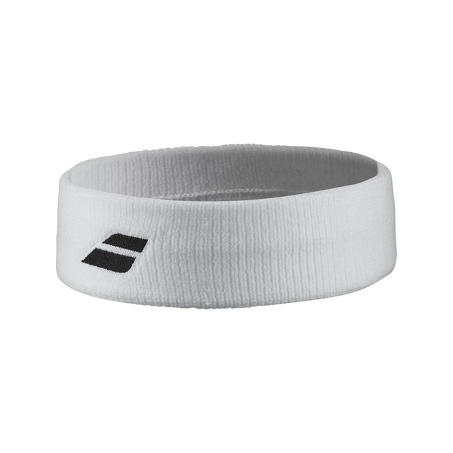 Frotka tenisowa na głowę Babolat Logo Headband biała