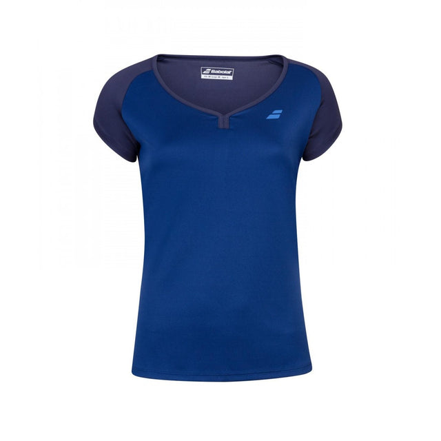 Koszulka juniorska Babolat Play Cap Sleeve Top Girl granatowa
