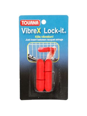 Tłumik tenisowy Tourna Damp VibreX Lock-it czerwony