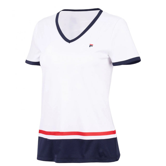 Fila T-shirt Elisabeth white-navy tennis shirt