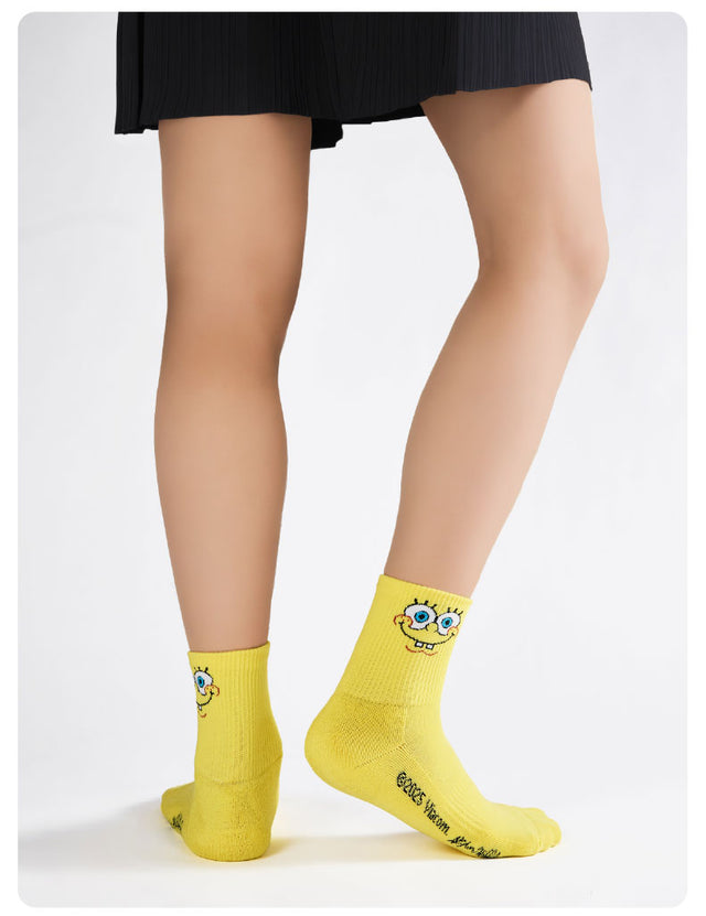 Skarpety sportowe Kawasaki SpongeBob dziecięce żółte