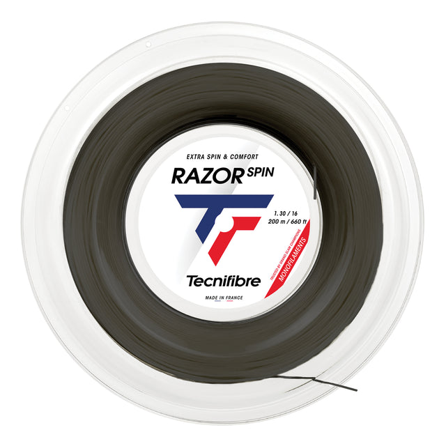 Naciąg tenisowy Tecnifibre Razor Spin czarny szpula 200m