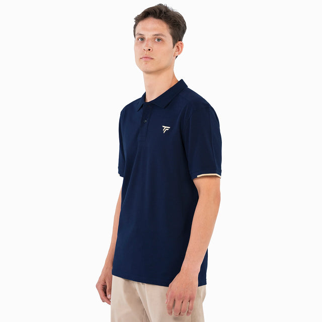 Koszulka tenisowa Tecnifibre Polo Pique granatowa