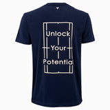 Koszulka tenisowa Tecnifibre Graphic Tee granatowa