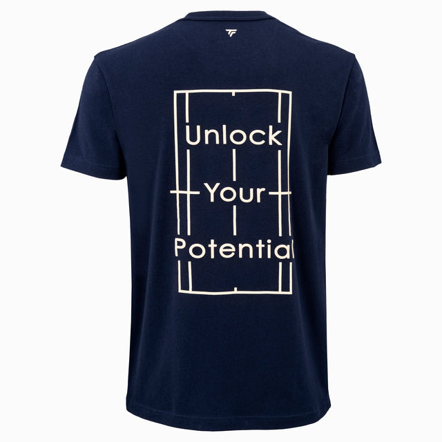 Koszulka tenisowa Tecnifibre Graphic Tee granatowa