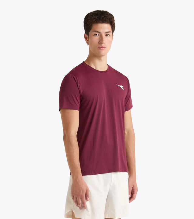 Koszulka tenisowa Diadora SS Icon bordowa