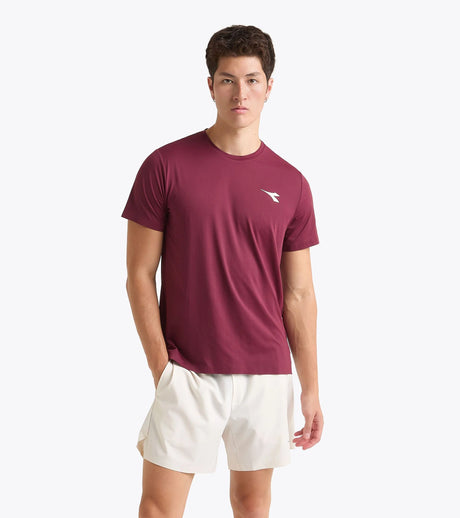 Koszulka tenisowa Diadora SS Icon bordowa