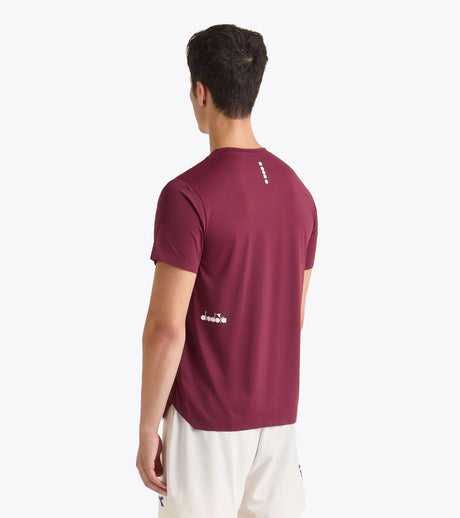 Koszulka tenisowa Diadora SS Icon bordowa