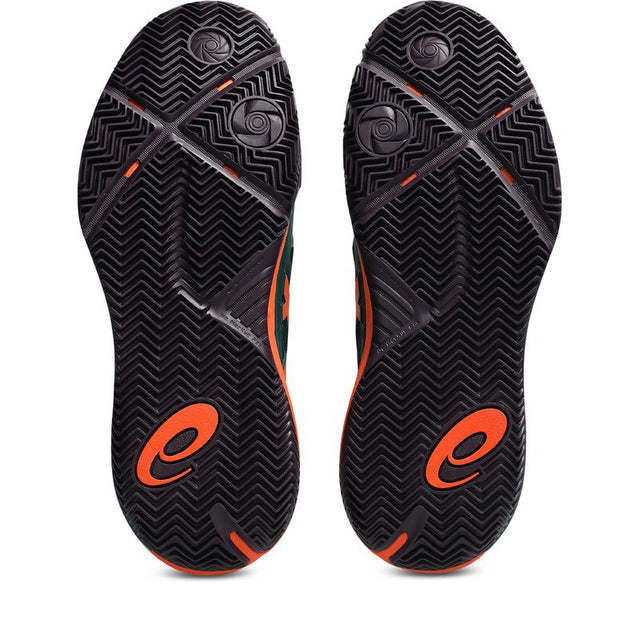 Buty do padla Asics Gel-Resolution X Padel zielono-pomarańczowe