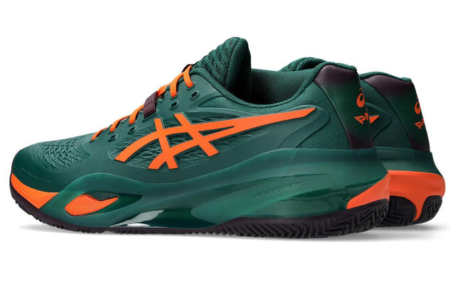 Buty do padla Asics Gel-Resolution X Padel zielono-pomarańczowe