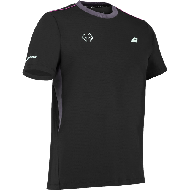 Koszulka do padla Babolat Crew Neck Tee J. Lebron czarna