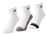 Skarpety sportowe Yonex Quarter 19234EX 3 pary biało-szare