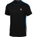 Fila T-shirt Gabriel black and blue tennis shirt
