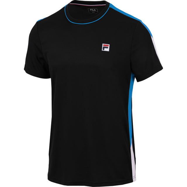 Fila T-shirt Gabriel black and blue tennis shirt