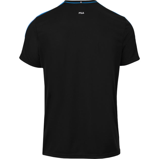 Fila T-shirt Gabriel black and blue tennis shirt