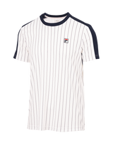 Koszulka tenisowa Fila Stripes Jascha 2 biała