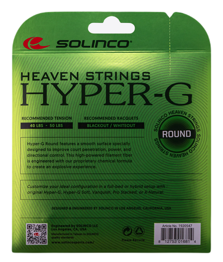 Naciąg tenisowy Solinco Hyper-G Round 12, 2m zielony
