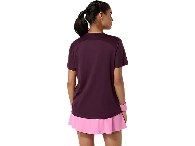 Koszulka tenisowa Asics Court SS Top damska bordowa
