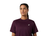 Koszulka tenisowa Asics Court SS Top damska bordowa
