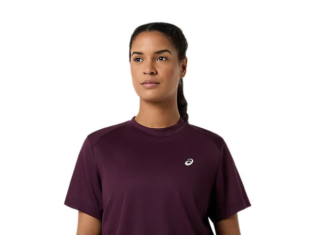 Koszulka tenisowa Asics Court SS Top damska bordowa