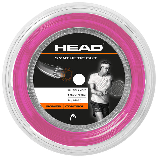 Naciąg tenisowy Head Synthetic Gut różowy 12m ze szpuli