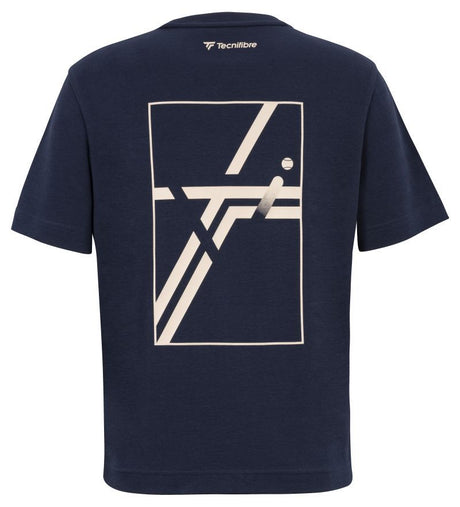 Koszulka tenisowa damska Tecnifibre Graphic Tee 2025 granatowa