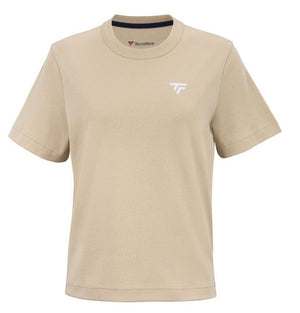 Koszulka tenisowa damska Tecnifibre Graphic Tee 2025 beżowa