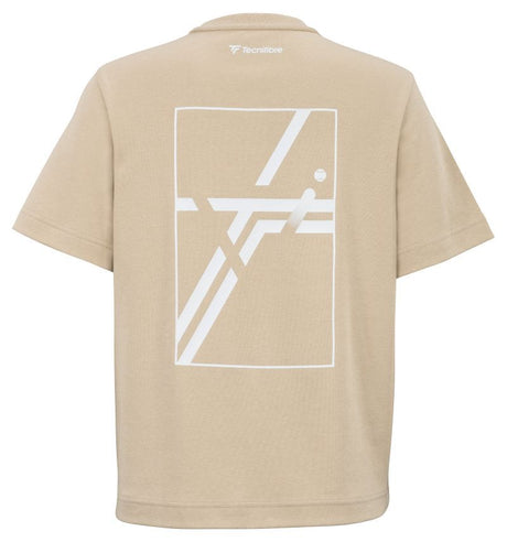 Koszulka tenisowa damska Tecnifibre Graphic Tee 2025 beżowa