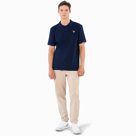 Koszulka tenisowa Tecnifibre Polo Pique granatowa
