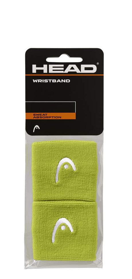 Frotki tenisowe Head Wristbands 2.5" limonkowe