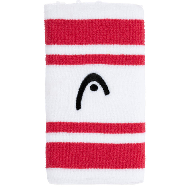Frotki tenisowe Head Wristband Striped 5" biało-czerwone