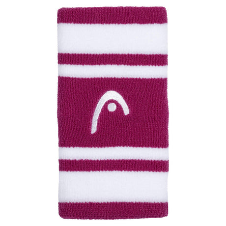 Frotki tenisowe Head Wristband Striped 5" różowo-białe