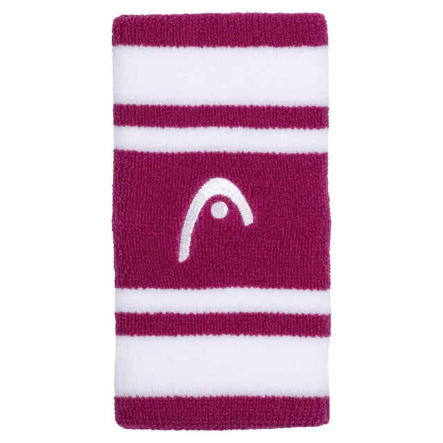 Frotki tenisowe Head Wristband Striped 5" różowo-białe