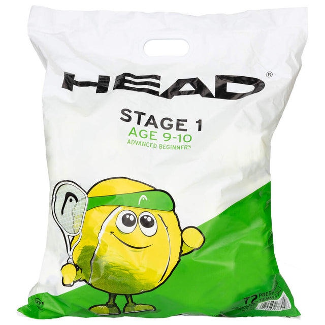 Piłki tenisowe juniorskie Head T.I.P. Green Polybag (72szt.)