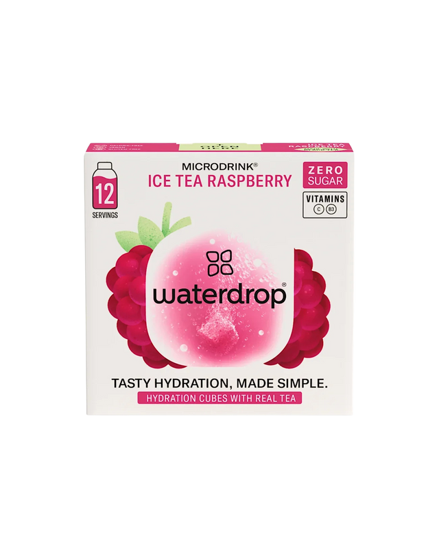 Elektrolity Waterdrop Microdrink o smaku ice tea malinowe x12