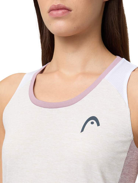 Top tenisowy Head Play Tech Tank Top Women beżowy